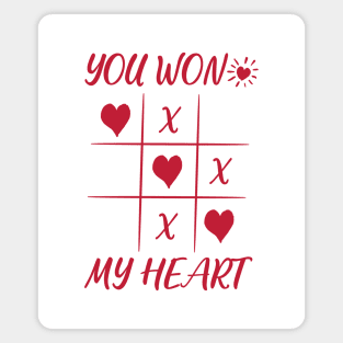 You Won My Heart Love Valentine Magnet